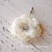 Flower Girl, Bridesmaid Hair PIn, Bridal Accessories, Wedding Hair Piece, Mini Ivory Hair Flower Bobby Pin - Christie