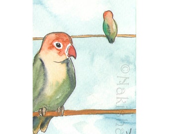 The BlueDogRose Tarot - Original Art - Five of Birds