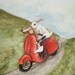 Orange Scooter- Limited Edition Fine Art Print
