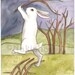 RESERVED for LS - The Rabbit Tarot - Original Art - Eight of Sticks