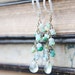 gemstone earrings peruvian opal blue green organic sterling silver post spring fashion