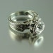 CARYATID Silver Ring with White Topaz