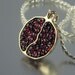 JUICY POMEGRANATE bronze and silver garnet pendant