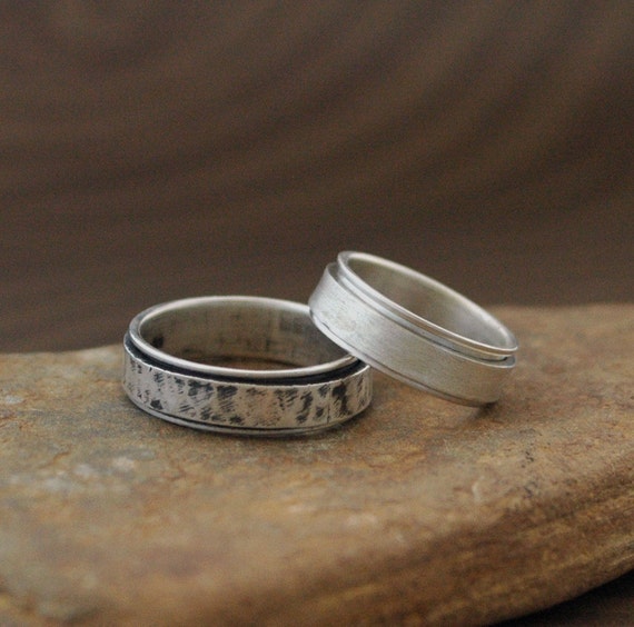 Handmade Spinner Ring in Sterling Silver Choose Your Finish