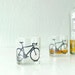 4 bike rocks glasses Screen Printed bicycle Glassware