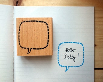 big speech bubble - rubberstamp - 55x55mm