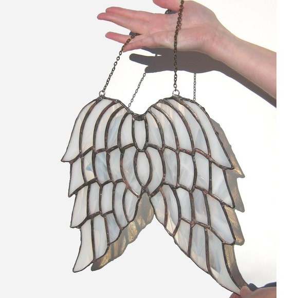 Stained Glass Angel Wings Hanging Angel Wings by PamelaAngus