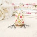 Fabric Bird Soft Sculpture Nursery Baby Girl Decor Fabric Bird Sweet Floral Bird Meadow Flowers