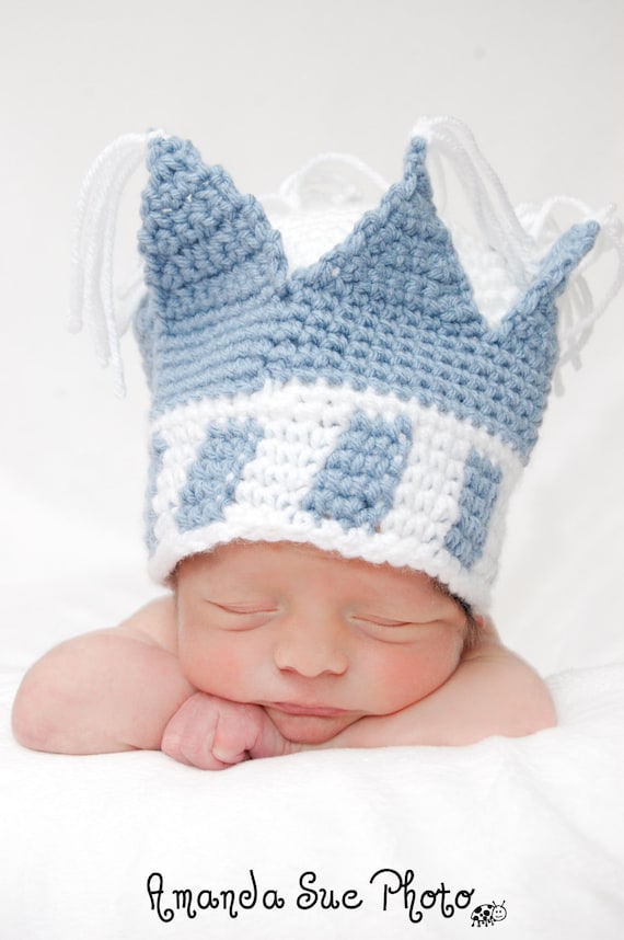 Pattern Directions for Making a Crochet Little Blue Prince Hat Photo Prop PDF