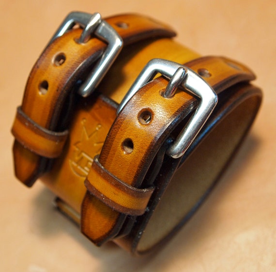 Johnny Depp Leather cuff wristband vintage style watchband Best quality Made in NYC for YOU by Freddie Matara