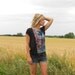 Slouch t-shirt, Box tee - Black modal and galaxy print - Small/Medium
