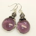 Amethyst Glass Gem Earrings
