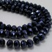 Glass Beads CLOSEOUT SALE (GB24) 6x4mm Black Faceted Abacus Rondelle Spacer Beads