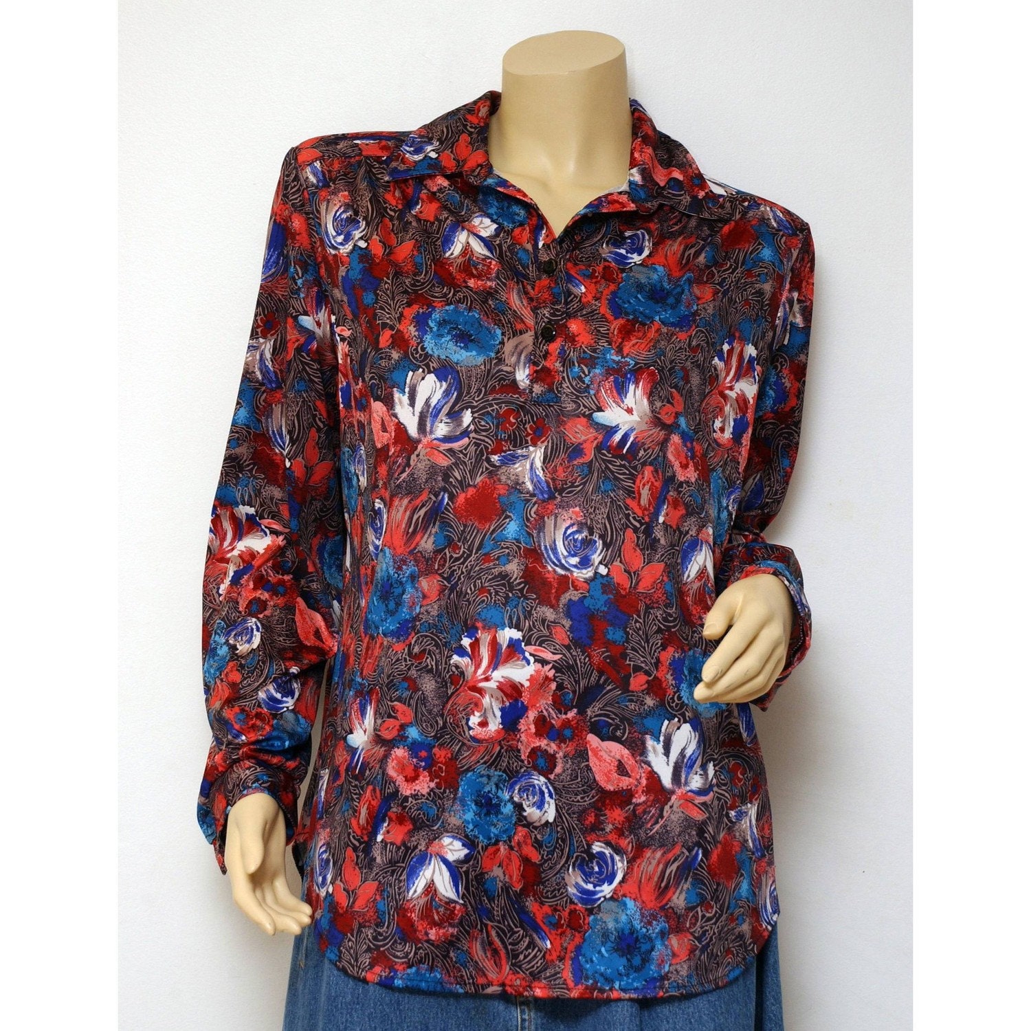 VICKI WAYNE'S . vintage long sleeve shirt top. size 16