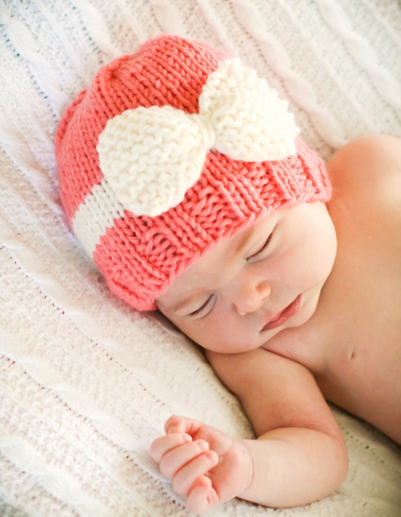 Ribbons and Bows Beanie Knitting PATTERN pdf format by ...