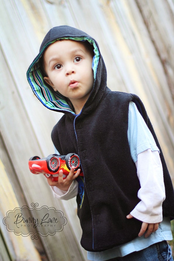 Childrens Hoodie Sewing Pattern Fleece Hoodie Vest PDF