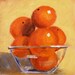 Still Life Oil Painting, Tangerine Original, Orange Citrus, Small Fruit Painting, 6x6 on Canvas, Kitchen Art, Kitchen Decor, Wall Decor