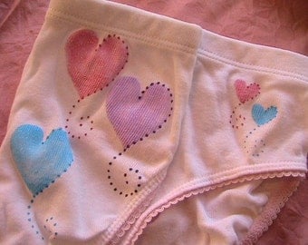 Balloon Hearts Panty (girls size Xsmall, 4T)