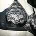 Vintage 1950s Bettie Page Lilyette Black Lace Bra 34C