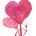 Art, Painting, Watercolor Painting for Valentine's Day: Intertwined hearts