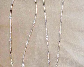 Crystal Ab Eyeglass Chain Holder made with Swarovski crystals Silver Only