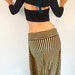 Steampunk Stretchy Convertible Yellow Black Striped Skirt Small/Medium