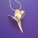 Silver Origami Flower Pendant, Tulip Pendant