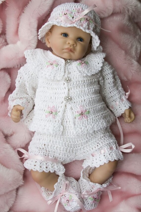 Cheryls Crochet CC47 Sweet Dasiy Baby Layette 0 3 Months