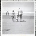 vintage photo FAthers Day Dad w his Girls at Beach 1950s summertime