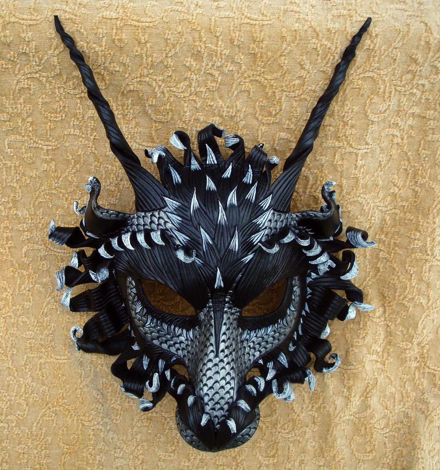 Custom Made To Order Great Pewter Dragon Mask... Original