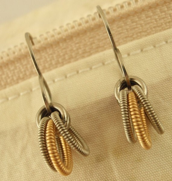 Items similar to Zing 1 Guitar String Earrings on Etsy