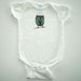onesie owl screenprint infant bodysuit, one piece or layette size 12M v.lou textiles