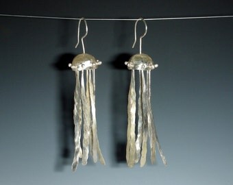 jellyfish earrings sterling silver