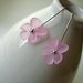 Lucite Flower Earrings - Pink Frosted