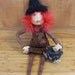 Primitive Halloween or Christmas Folk Art Witch Art Doll