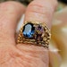 Reserved for Janice Wire Woven Multi Stone Filigree Ring Mixed Metal Fine Silver 14k GF Wire Hand Crafted Original Design Fine Jewelry
