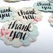 Handwritten Thank You Stickers // Package of 20 Vintage Atlas Map Stickers // Wedding Calligraphy