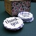 Thank You Stickers, package of 20 mustard gray calligraphy stickers, perfect for wedding thank you notes, Grey Poupon