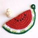 Vintage Inspired Crochet Cotton Pot Holder - Watermelon 2