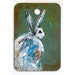 Rabbit Art - Who Goes There - Original Miniature Painting - Funny Bunny Guard Sign - Hostess Gift - Children Decor - Nursery Art
