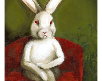 White Rabbit art - "Edgar"- large print