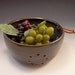 Pottery Berry Bowl/Berry Basket/Berry Colander and Fruit Bowl in Smoky Blue