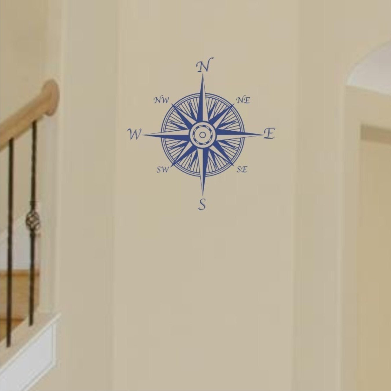 Items Similar To Wall Decal Nautical Compass Vinyl Wall Art Graphic Sticker Handmade By Me On Etsy