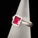 Pink Tourmaline Pyramid ring, Rubellite, triangle, sterling silver, cocktail ring