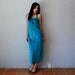 velvet GRECIAN dress / 1970s HALTER dress