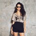 Leather Triangle Patch Slouchy Tee, Norwegian Wood