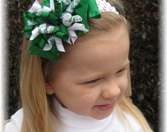Saint Patricks Day Headband, Baby headband, Infant Headband, Green Headband, Saint Patricks Day baby, Shamrocks, saint patricks day bow