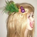 Etoile - Mardi Gras Fascinator in Purple Green N Gold Course Glitter