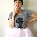 Pride and Prejudice Shirt. LARGE Women's American Apparel T shirt in Grey- Indulge Your Imagination