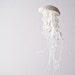 Elegant Jellyfish - Small Handmade Jellyfish Amigurumi in Bleached Linen and Lace - Made to Order